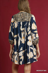 Umgee Floral High-Low Babydoll Dress OutfitFlow